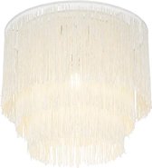 QAZQA franxa - Oosterse Plafondlamp - 1 lichts - Ø 350 mm - Crème - Woonkamer | Slaapkamer | Keuken