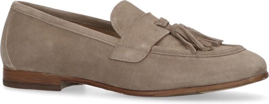 Taupe suède loafers met kwastjes - Heren | MANFIELD