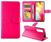 Portemonnee Book Case Hoesje Geschikt voor: Xiaomi Mi Note 10 Lite -  roze