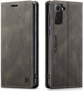 AutSpace - Samsung Galaxy S21 Plus hoesje - Wallet Book Case - Magneetsluiting - met RFID bescherming - Bruin