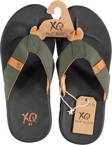 Xq Footwear Teenslippers Heren Polyurethaan Zwart/groen Maat 44
