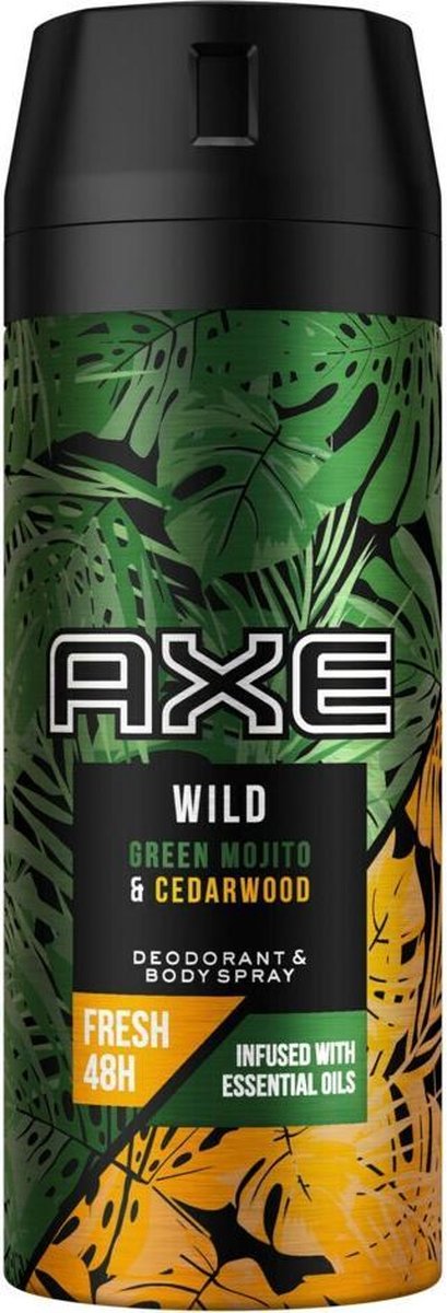 Goedkoopste Axe - Deodorant - Spray - Wild - Green Mojito & Cedarwood - 150ml