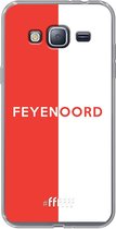 6F hoesje - geschikt voor Samsung Galaxy J3 (2016) -  Transparant TPU Case - Feyenoord - met opdruk #ffffff