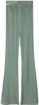 La Pèra Groene Rib Flair Broek fluweel Vrouwen Flared pants Dames - Maat L