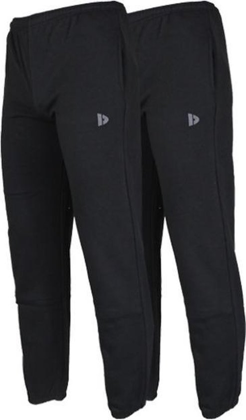 Lot de 2 pantalons de jogging Donnay avec élastique - Pantalons de sport - Homme - Taille XXL - Zwart