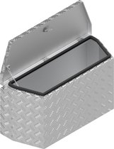 DE HAAN BOX PBV - waterdichte en stofdichte aluminium traanplaat disselkist 772x330x400 mm - voorzien van vlinderslot