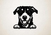 Wanddecoratie - Hond - Zwitserse sennenhond 2 - L - 75x79cm - Zwart - muurdecoratie - Line Art