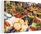 Les boîtes de fruits et légumes sur un marché en Sicile toile 90x60 cm - Tirage photo sur toile (Décoration murale salon / chambre)
