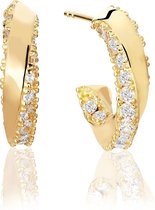 SIF JAKOBS FERRARA CREOLO PICCOLO EARRINGS SJ-E12110-CZ-SG