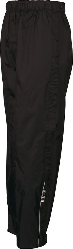 Pro-X Elements - Regenbroek met doorlopende ritssluiting voor kinderen - Säntis - Zwart - maat 176cm