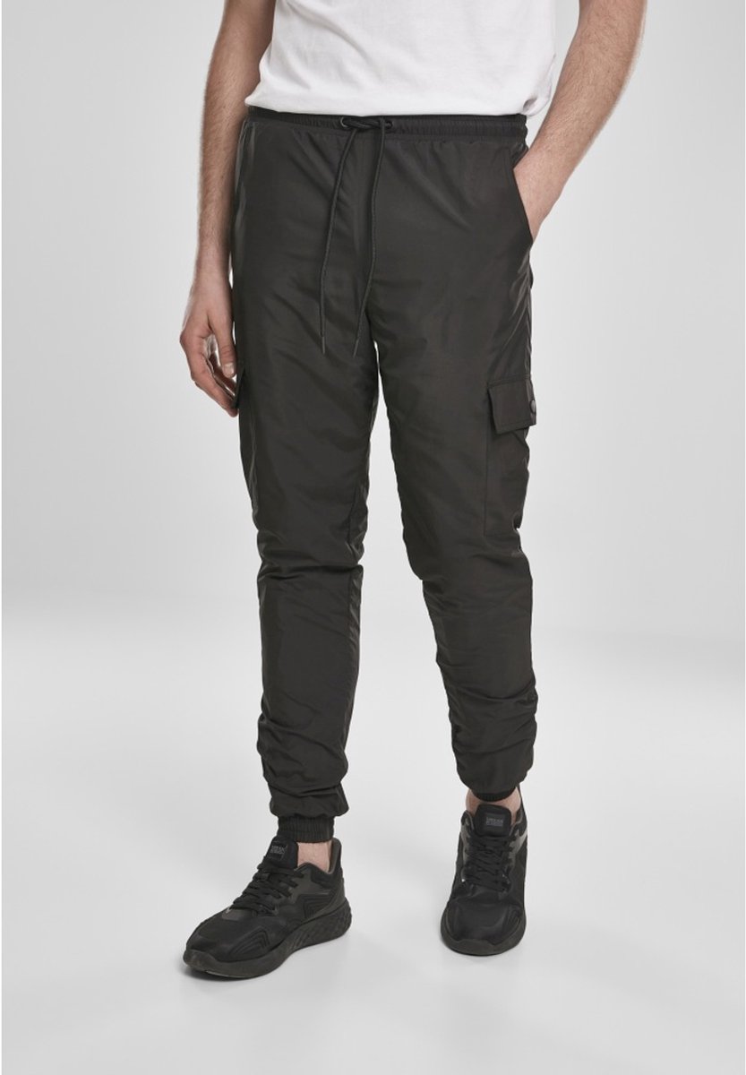 Urban Classics Nylon Track Cargobroek 5XL Zwart