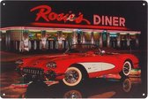Metalen plaatje - Rosie's Diner