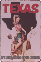 Metalen plaatje - Texas
