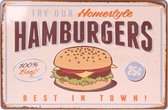 Metalen plaatje - Homestyle Hamburgers