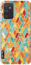 Casetastic Samsung Galaxy A72 (2021) 5G / Galaxy A72 (2021) 4G Hoesje - Softcover Hoesje met Design - Geometric Tile Pattern Print