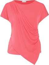 Promiss Dames Gedrapeerd T-shirt - T-shirt - Maat 46