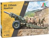 1:35 Italeri 6581 M1 155mm Howitzer Plastic Modelbouwpakket