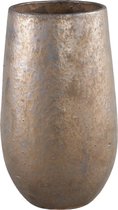 PTMD Tyla bruine pot keramiek rond glad hoog maat in cm: 21 x 21 x 37 - Bruin