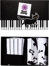 Good Mood Sokken Geschenkdoos - Piano Kat - Maat 43-46