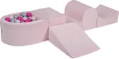 Foam Speelset met ballenbak Roze incl 100 Balls: Wiy Pearl, Grijs, Donker Roze