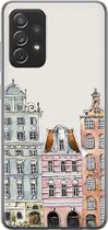 Samsung Galaxy A72 hoesje siliconen - Grachtenpandjes - Soft Case Telefoonhoesje - Amsterdam - Multi