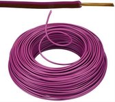 VOB draad / VD draad 2,5 mm² Eca - violet (H07V-U) - rol 100 meter