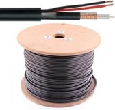 Combi coax kabel RG 59 + 2x0,75 mm² - 75 Ohm - per meter of op rol - RG59+2X075