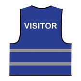 Visitor hesje blauw - polyester - one size maat - reflecterend
