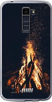 LG K10 (2016) Hoesje Transparant TPU Case - Bonfire #ffffff
