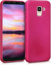 kwmobile telefoonhoesje voor Samsung Galaxy J6 - Hoesje voor smartphone - Back cover in metallic roze