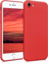 kwmobile telefoonhoesje voor Apple iPhone SE (2022) / SE (2020) / 8 / 7 - Hoesje voor smartphone - Back cover in neon rood