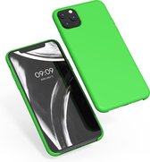 Étui pour téléphone kwmobile pour Apple iPhone 11 Pro Max - Étui avec revêtement en silicone - Étui pour smartphone en vert citron