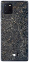 Samsung Galaxy Note 10 Lite Hoesje Transparant TPU Case - Golden Glitter Marble #ffffff