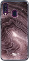 Samsung Galaxy A50 Hoesje Transparant TPU Case - Purple Marble #ffffff