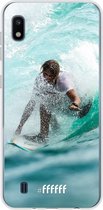 Samsung Galaxy A10 Hoesje Transparant TPU Case - Boy Surfing #ffffff