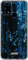 Samsung Galaxy M31 Hoesje Transparant TPU Case - Bubbling Blues #ffffff