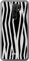 Xiaomi Redmi 9 Hoesje Transparant TPU Case - Zebra Print #ffffff