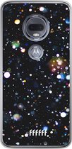 Motorola Moto G7 Hoesje Transparant TPU Case - Galactic Bokeh #ffffff