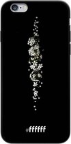 6F hoesje - geschikt voor iPhone 6 -  TPU Case - White flowers in the dark #ffffff