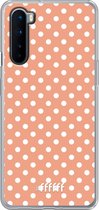 OnePlus Nord Hoesje Transparant TPU Case - Peachy Dots #ffffff