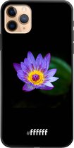 iPhone 11 Pro Max Hoesje TPU Case - Purple Flower in the Dark #ffffff