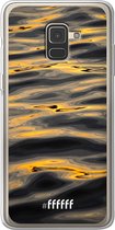 Samsung Galaxy A8 (2018) Hoesje Transparant TPU Case - Water Waves #ffffff