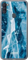 Samsung Galaxy A11 Hoesje Transparant TPU Case - Cracked Ice #ffffff