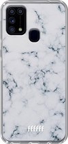 Samsung Galaxy M31 Hoesje Transparant TPU Case - Classic Marble #ffffff