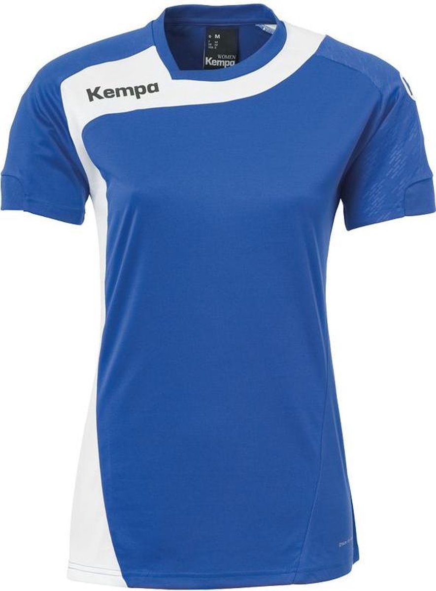 Kempa Peak Shirt Dames Royal Blauw-Wit Maat XL