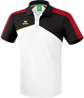 Erima Premium One 2.0 Polo Wit-Zwart-Rood-Geel Maat S