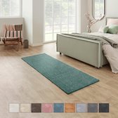 Carpet Studio Santa Fe Loper Tapijt 67x180cm - Vloerkleed Laagpolig - Tapijt Woonkamer en Tapijt Slaapkamer - Kleed Groen