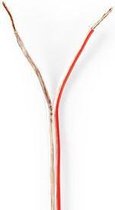 Nedis Speaker-Kabel | 2x 0.75 mm² | CCA | 15.0 m | Rond | PVC | Transparant | Folieverpakking