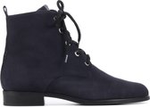 Hassia Vrouwen Suède Croco Veterboots / Laarzen / Damesschoenen 306242 - Blauw - Maat 39