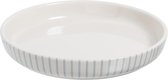 J-Line Tapasschaal Streep Porselein Wit/Blauw